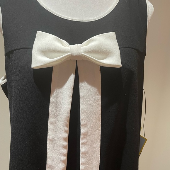 🖤Cece Black A-Line Dress with White Contrast Bow Detail. Size 14. NWT!🖤 - Picture 5 of 12